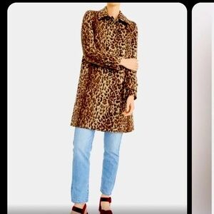 leopard JCrew Topcoat